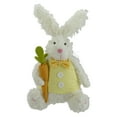 thumbnail image 1 of 14" Plush White Sitting Easter Bunny Rabbit Holding a Carrot Spring Figure, 1 of 3