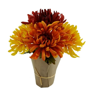 14" Potted Mum by Ashland® - Artifical Fall Florals for Crafting and Home Decor