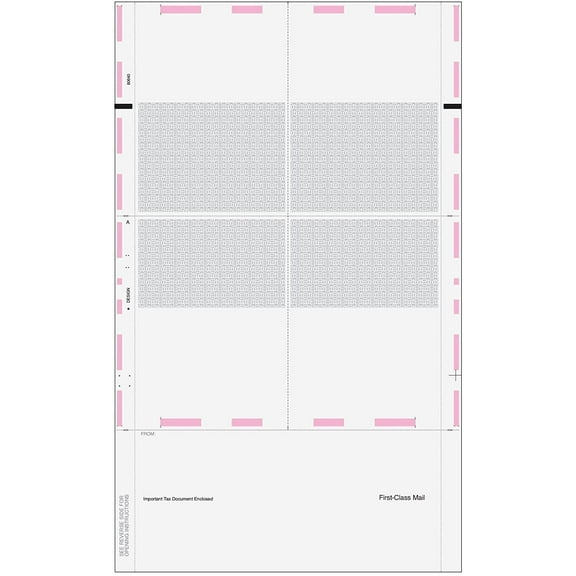 14" Pressure Seal W-2 Forms 4up Quadrant EZ fold 250