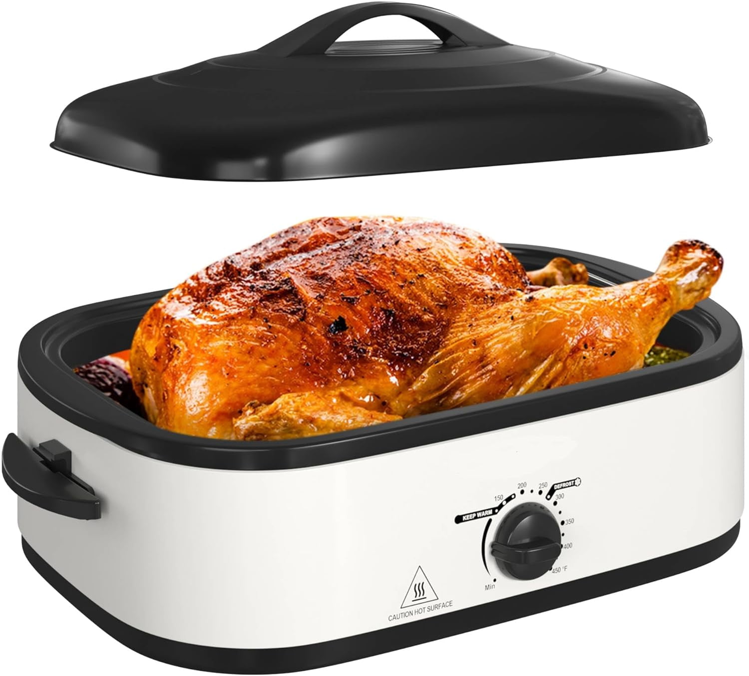 14 Quart Electric Roaster Oven, Turkey Roaster Oven with SelfBasting