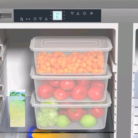 14 Quart Plastic Storage Box, Clear Dough Rising Box with Lid, Pizza ...