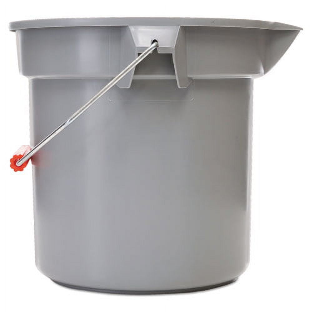 14 Quart Round Utility Bucket, Plastic, Gray, 12 14 Quart Round Utility Bucket, Plastic, Gray, 12