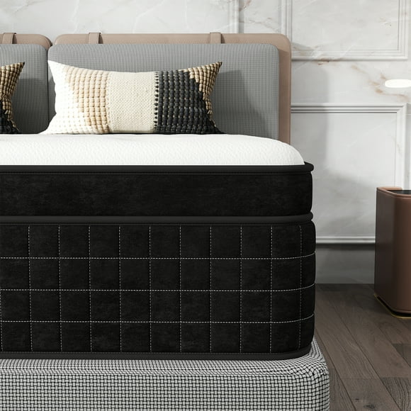 14" Queen Mattress In A Box Gel Memory Foam And Pocket Spring Hybrid Mattress