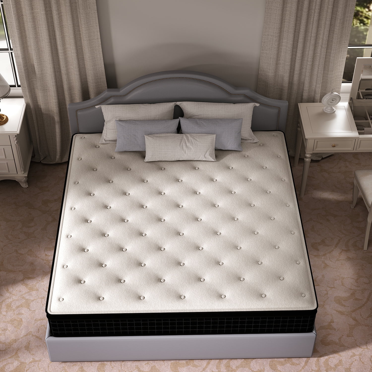 14" Queen Mattress In A Box Gel Memory Foam And Pocket Spring Hybrid