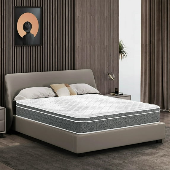 14" Queen Mattress, Plush Pillow Top with Pocket Coils Hybrid Mattress, Fiberglass-Free Design for Safe & Supportive Sleep, Mattress in a Box