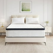 14" Queen Size Mattresses, Cooling Gel Memory Foam Hybrid Mattress & Individually Pocket Coils Springs | Pressure Relief | Motion Isolation, Edge Support | CertiPUR-US Certified | Medium Firm