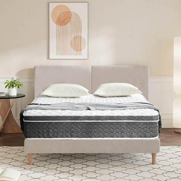 14" Queen Size Mattresses, Gel Memory Foam Hybrid Mattress in a Box with Independent Spring, Soft and Comfortable, Pressure Relief, CertiPUR-US Certified, Medium