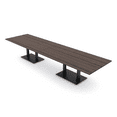 thumbnail image 1 of 14' Rectangular Modular Conference Table Black Bases Electric Modules, 1 of 4