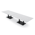 thumbnail image 1 of 14' Rectangular Modular Conference Table Black Bases Electric Modules, 1 of 5