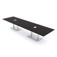 thumbnail image 1 of 14' Rectangular Modular Conference Table Metal Bases Electric Modules, 1 of 7