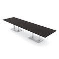 thumbnail image 1 of 14' Rectangular Modular Conference Table Metal Bases Electric Modules, 1 of 5