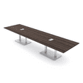 thumbnail image 1 of 14' Rectangular Modular Conference Table Metal Bases Electric Modules, 1 of 7