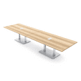 thumbnail image 1 of 14' Rectangular Modular Conference Table Metal Bases Electric Modules, 1 of 7
