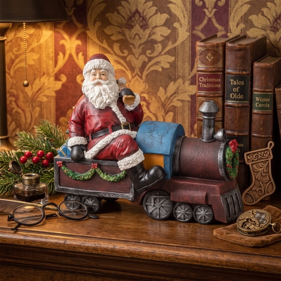 Northlight Santa on a Train Christmas Decoration - 14"