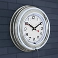 thumbnail image 1 of 14" Retro Neon Wall Clock, Double Light Ring Vintage Style Clock by Lavish Home, 1 of 8