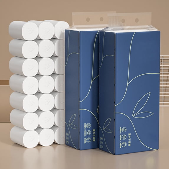14 Rolls Premium & Soft Bamboo Toilet Paper, Toilet Tissue, Tree Free, 100% Biodegradable, Sustainable, 4-layer Toilet Paper Kitchen Paper Wooden Paddles Household Hand Towels Affordable Packaging