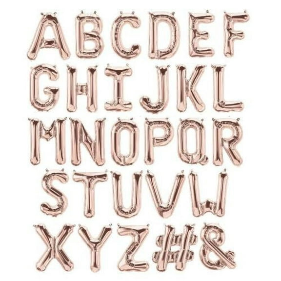 14" Rose Gold Letter Balloon "Q" ONLY