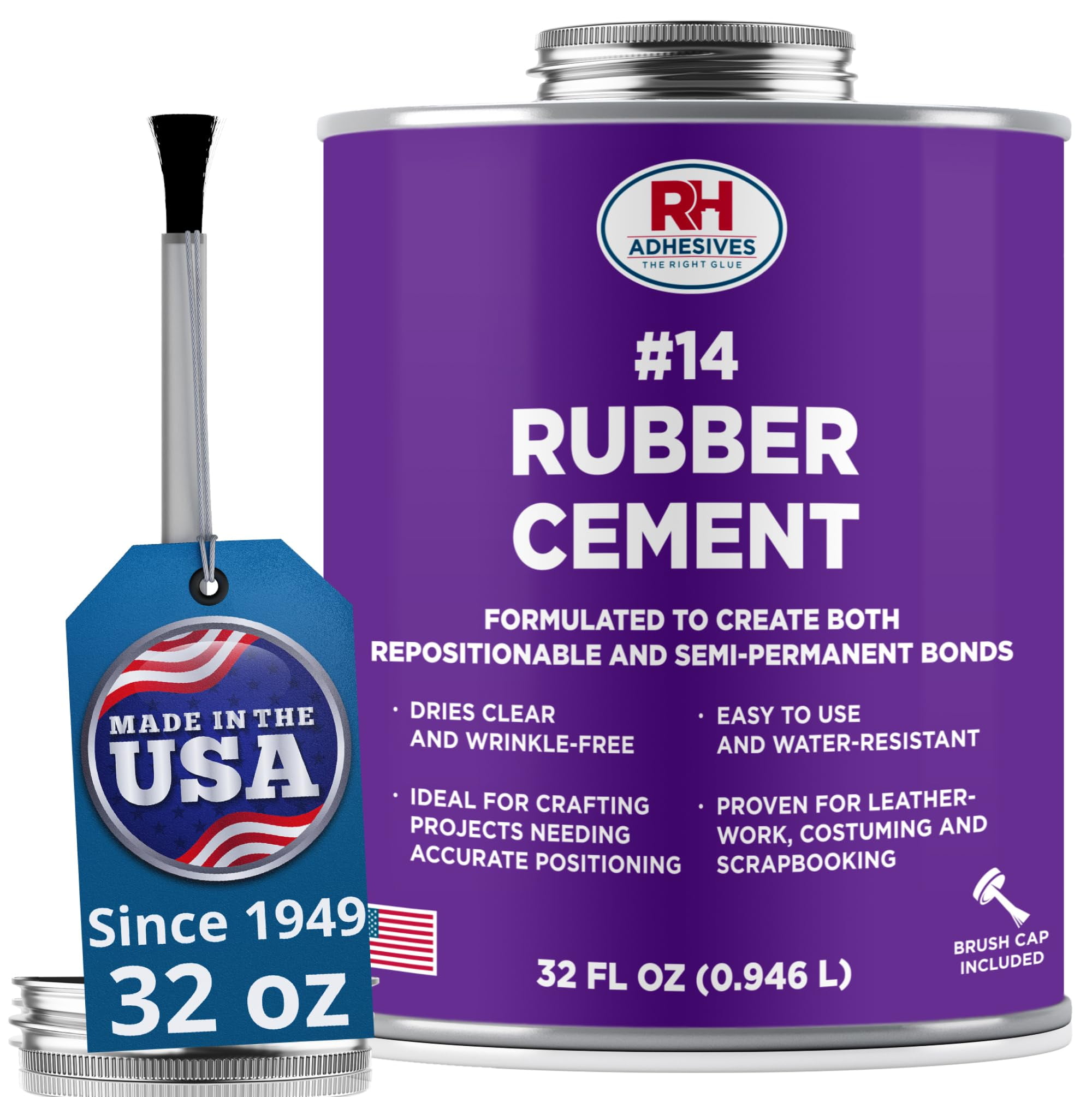 #14 Rubber Cement, 32 oz. can - RH Adhesives