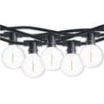 thumbnail image 1 of 14' STRING LIGHT 10 SOCKETS 16'' SPACING E12 BLACK KIT - W/1W PLASTIC LED G16 CLEAR LAMPS, 1 of 7