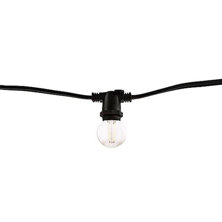 14' STRING LIGHT 10 SOCKETS KIT BLACK W/ LED 4W G16 CLEAR E12 LAMPS