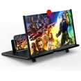 thumbnail image 1 of 14" Screen Magnifier for Cell Phone,3D Magnifying Projector Screen Enlarger Expander for Movies, Videos, and Gaming, Foldable Phone Stand with Screen Amplifier, Compatible with All Smartphones, 1 of 7