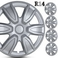 thumbnail image 1 of 14" Set of 4 Wheel Covers Snap on Hubcaps Full Hub Caps Fit R14 Tire & Steel Rim (4 Pack)-Lacquer, 1 of 11