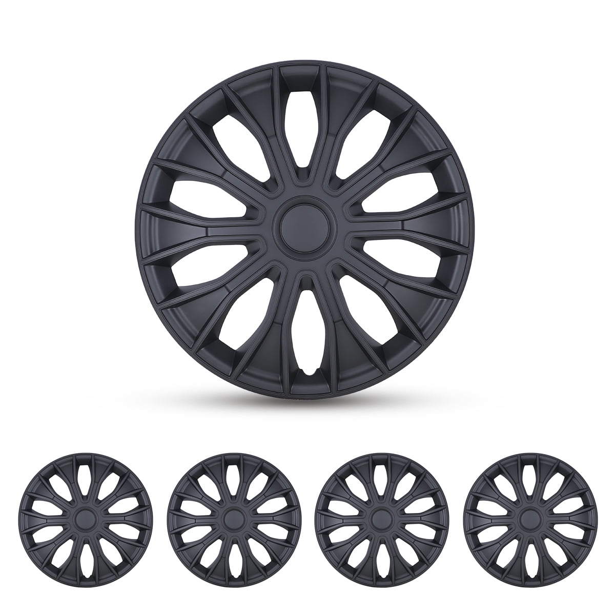 14" Set Of 4 Wheel Covers Snap On Hubcaps Full Hub Caps Fit R15 Tire ...