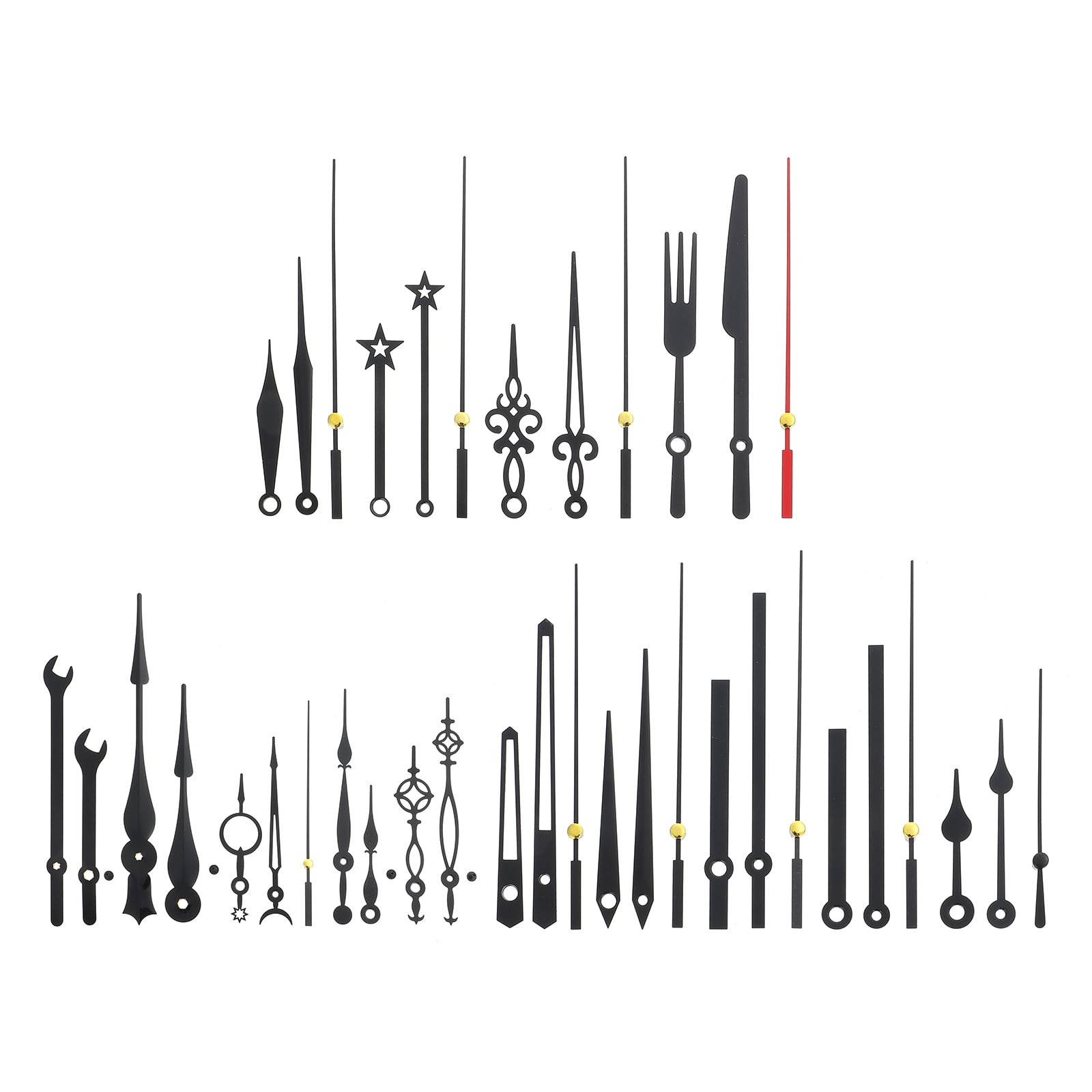 14 Sets DIY Quartz Clock Hands Sets NonTicking Hands Clock Movement