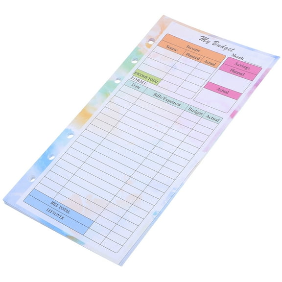 14 Sheets Budget Sheets 6 Rings Punched Binder Expense Sheets Money Tracker Budget Inserts For Cash Envelope Planner Wallet Budget