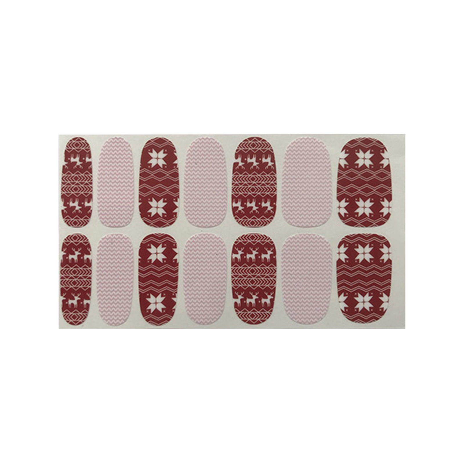 14 Sheets Christmas Full Wraps Nail Polish Sticker Glitter Manicure Kits  Heart Rhinestones for Nails Press on Nail Tape Thin Western Nail Stickers