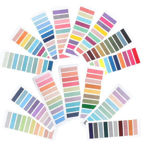 14 Sheets Index Post Labels Notes Stickers Graffiti Stick on Binder Tabs Sticky Tabs Portable Reading Strips