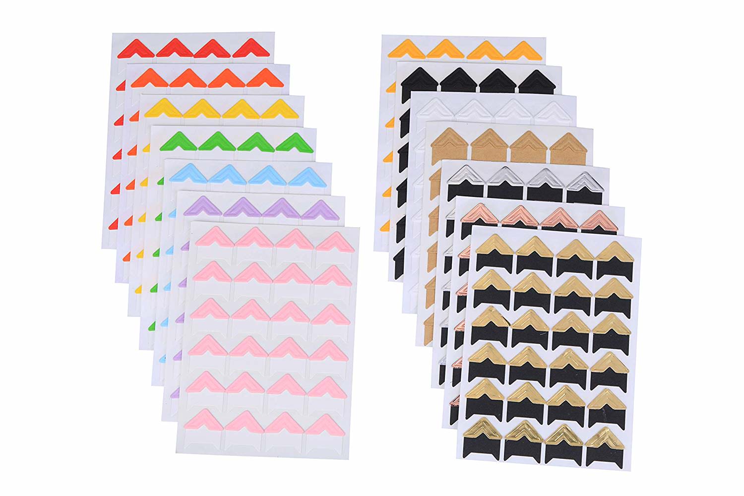 14 Sheets Multicolor Self Adhesive Photo Corners, Picture Corners for DIY  Scrapbook, Album, Photo Journal, Crafts, Photographs & Scrapbooking