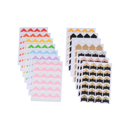 14 Sheets Multicolor Self-Adhesive Photo Corners, 336 Photo Corner Stickers for Scrapbooking, Albums, Journals and Crafts price history and forecast - I-MART