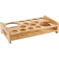 thumbnail image 1 of 14 Shot Glass Tray Holder Bamboo Wooden Shot Rack Beer Wine Glasses Organizer Rack Thick Base Shot Glass Server, 1 of 9