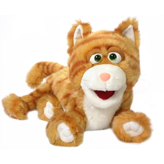 14" Silly Kitty Cat, (Orange) Animal Hand Puppet