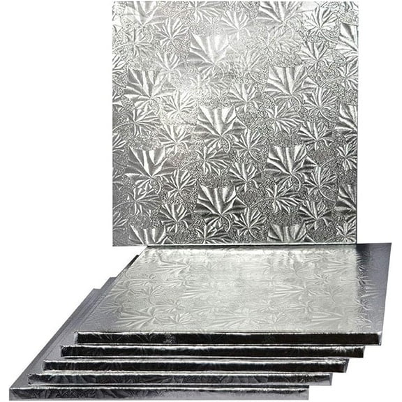 14" Silver Square Drum 1/2", 6 count