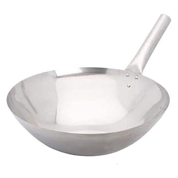 Unbranded Wok, 14 Inch, Stainless Steel, Chinese
