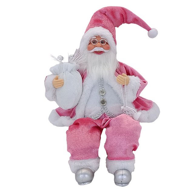 14'' Sitting Santa Claus Figurines Christmas Figure Decorations Hanging
