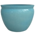 thumbnail image 1 of Red Lantern 14" Sky Blue Porcelain Fishbowl Planter, 1 of 7