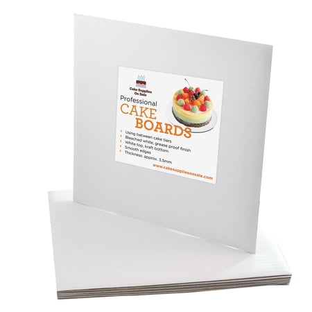 14" Square Coated Cakeboard 6 count