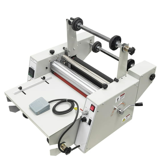 14'' Steel Roller Thermal Laminator Single and Double Side Thermal Laminator with Winding Mechanism