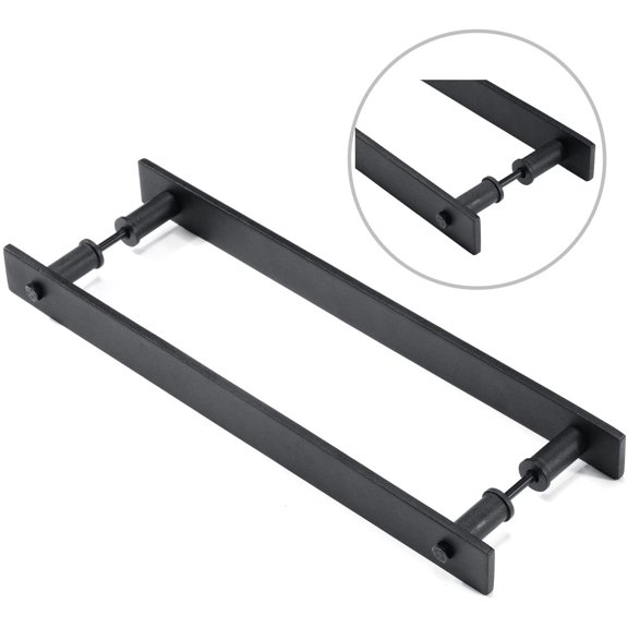 14" Steel Rustic Black Sliding Barn Door Handle Pull Wood Door Two-Sided Flat Bar-to-Bar Handles Hardware$$Tools & Hardware Other