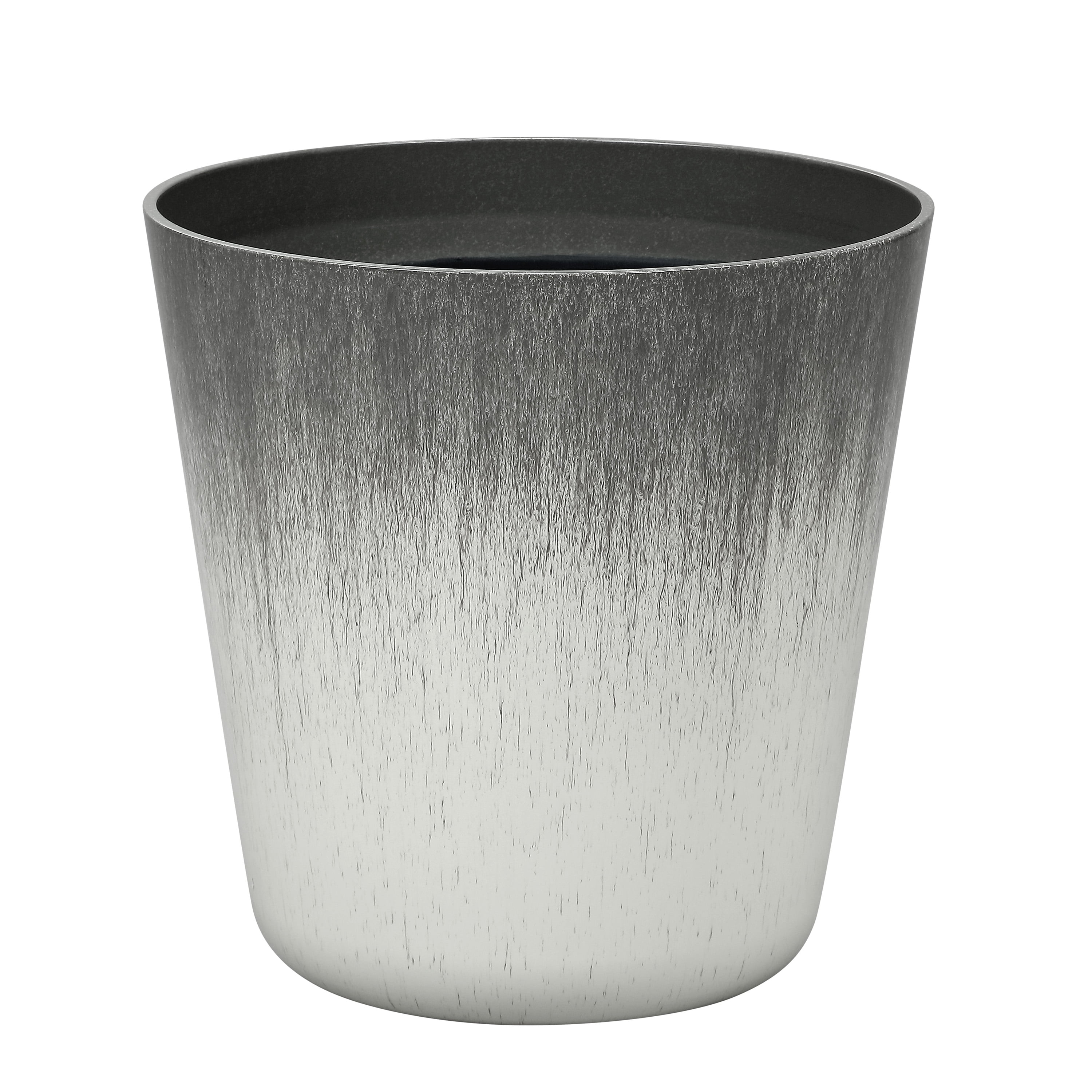 Better Homes and Gardens 14.5 Inch Round Taupe Dripping Plastic Planter