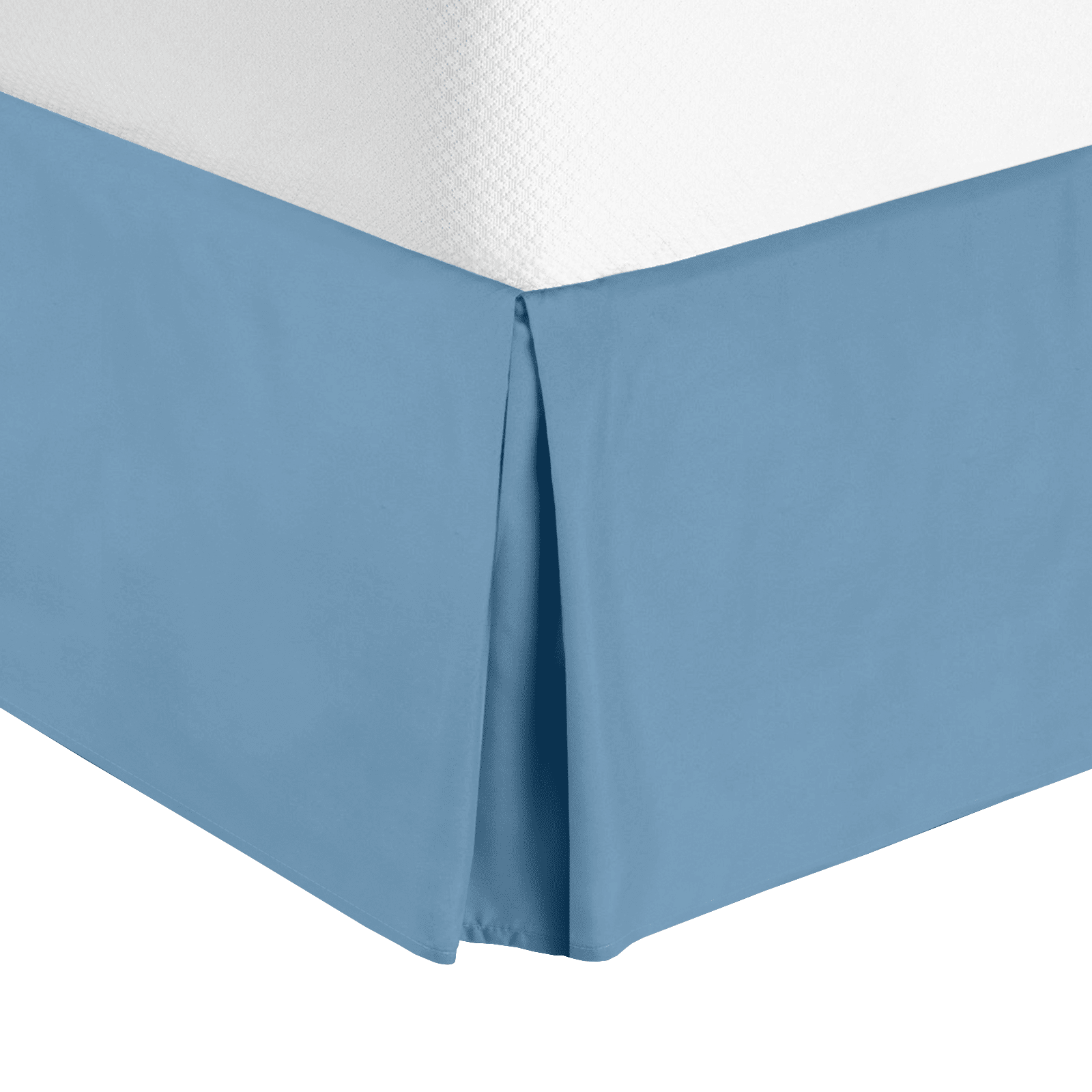 14" Tailored Pleated Bed Skirt Dust Ruffle, Full, Blue Heaven, by Clara Clark
