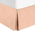 thumbnail image 1 of 14" Tailored Pleated Bed Skirt Dust Ruffle, Full, Peach, by Clara Clark, 1 of 4