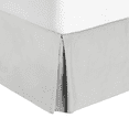 thumbnail image 1 of 14" Tailored Pleated Bed Skirt Dust Ruffle, King, Silver, by Clara Clark, 1 of 4