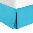 thumbnail image 1 of 14" Tailored Pleated Bed Skirt Dust Ruffle, Twin, Beach Blue, by Clara Clark, 1 of 4