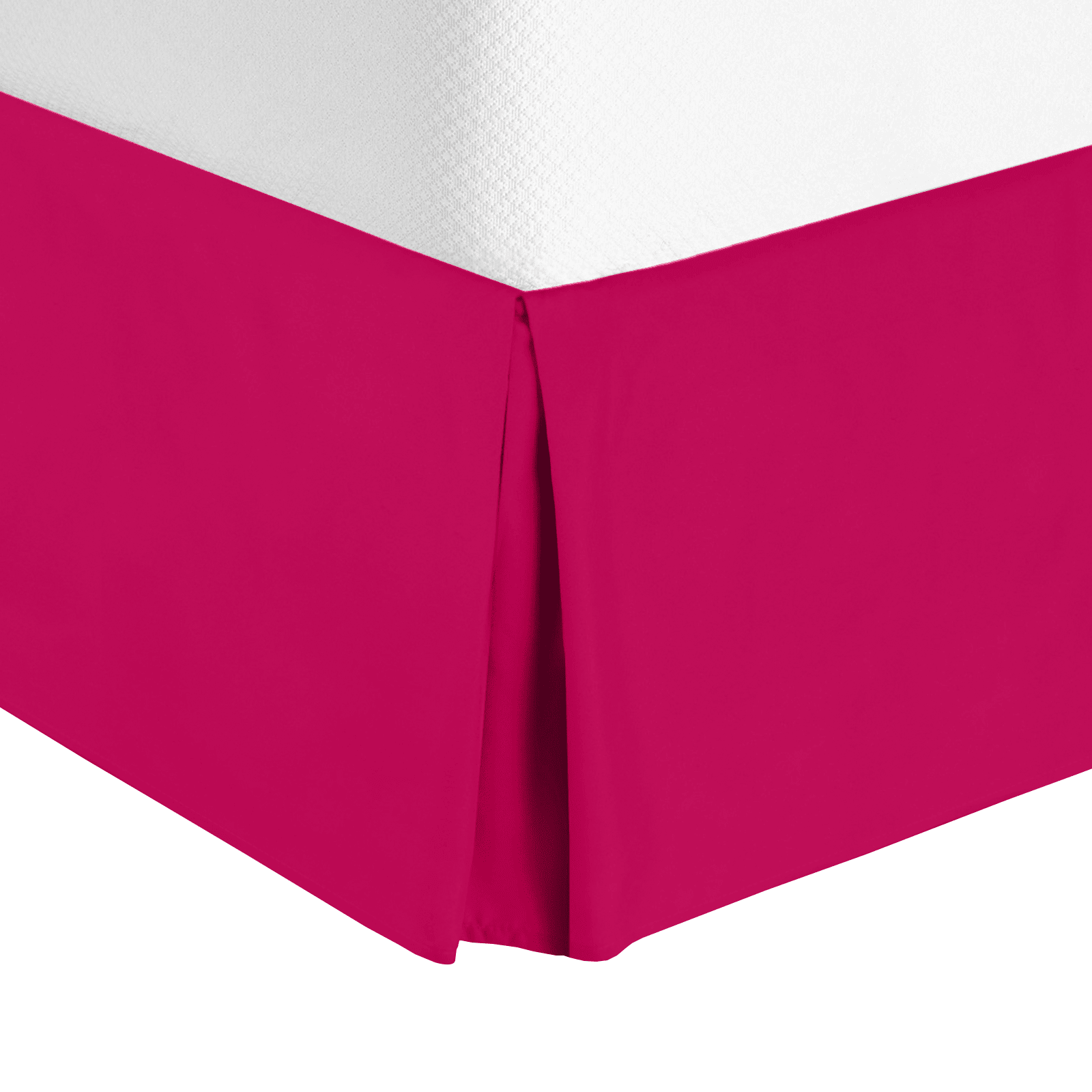 14" Tailored Pleated Bed Skirt Dust Ruffle, Twin, Hot Pink, by Clara