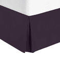 thumbnail image 1 of 14" Tailored Pleated Bed Skirt Dust Ruffle, Twin XL, Eggplant, by Clara Clark, 1 of 4