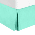 thumbnail image 1 of 14" Tailored Pleated Bed Skirt Dust Ruffle, Twin XL, Mint, by Clara Clark, 1 of 4